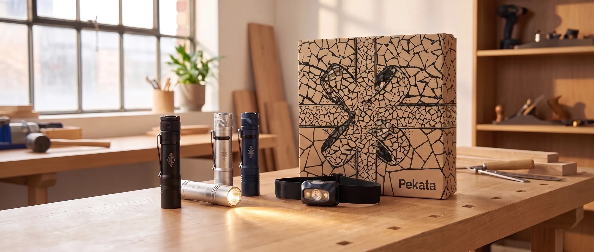 Linternas personalizadas de aluminio con el logo de una empresa grabado con láser