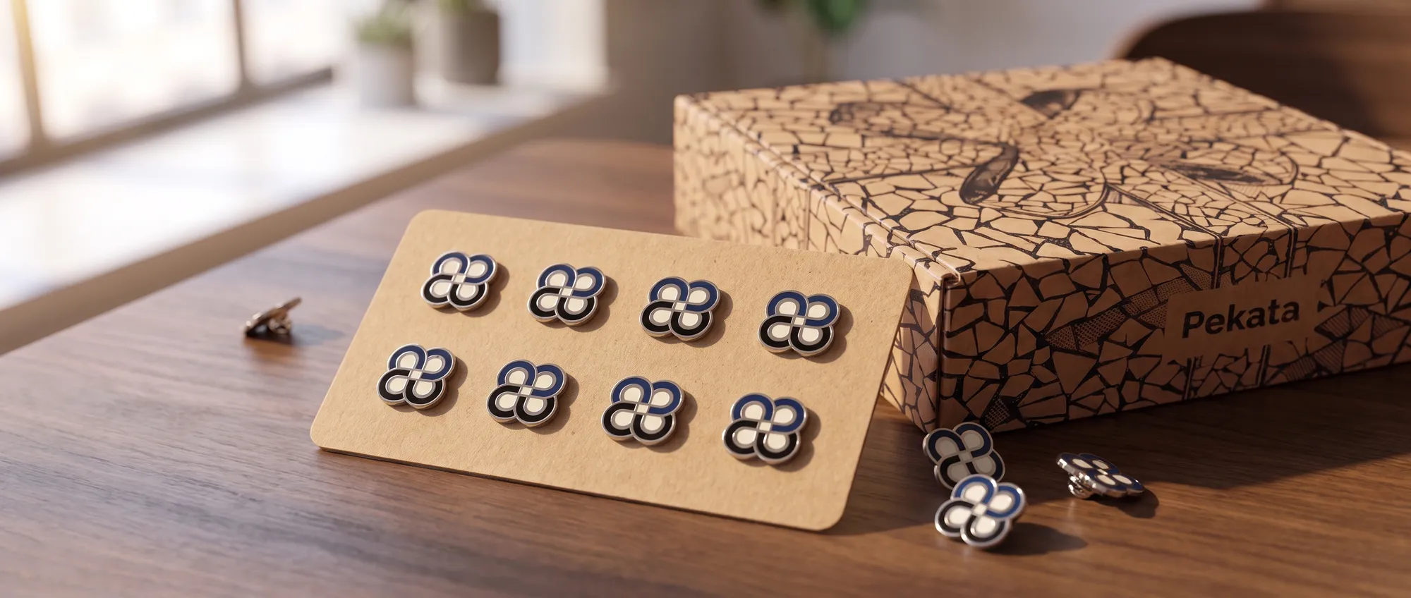 Pins d'esmalt dur i xapes d'agulla imperdible personalitzats amb el logo d'una empresa